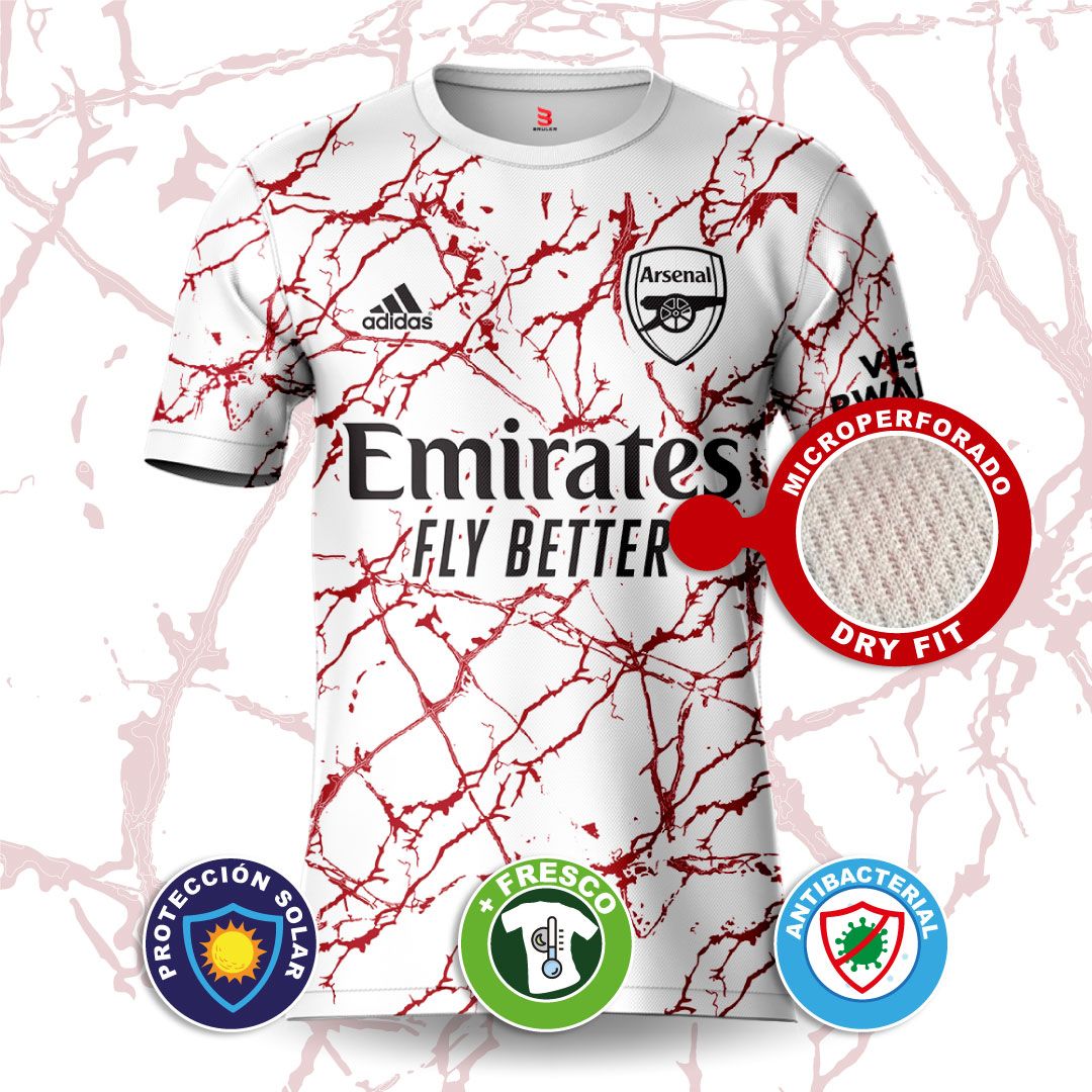 Camiseta sublimada Arsenal alterno