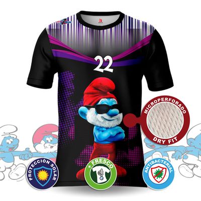 Camiseta sublimada Pitufos