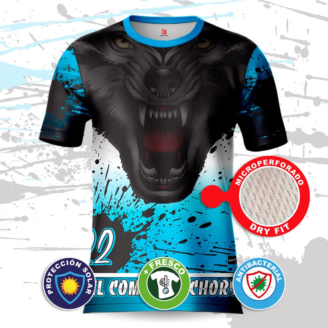 Camiseta sublimada Lobo