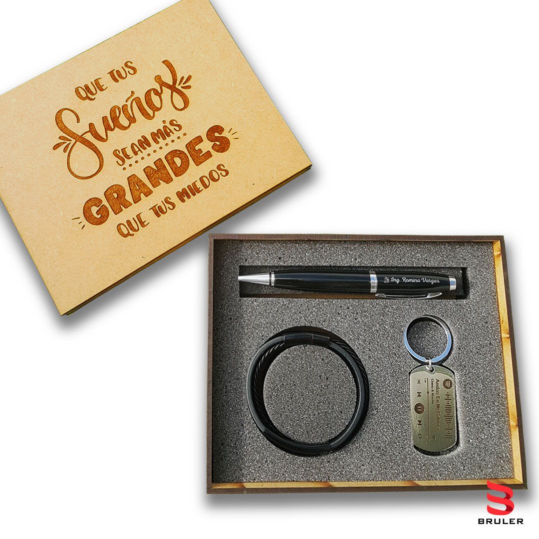 Combos llavero + esfero USB + Pulsera