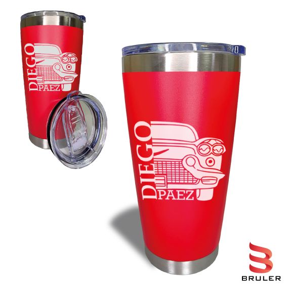 Tumbler 20 oz rojo personalizado