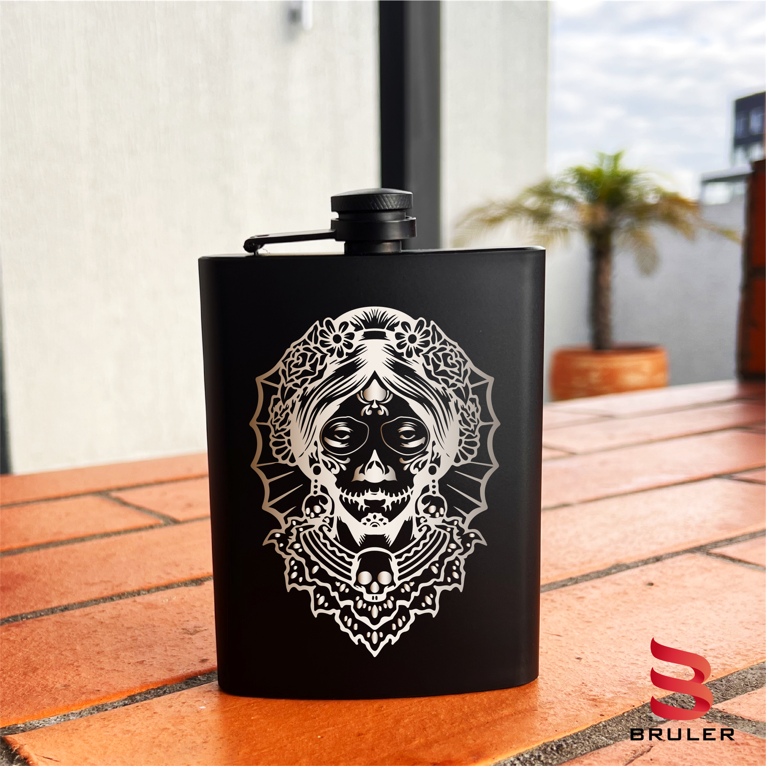 Caminera negra 8oz personalizada