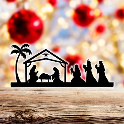 Aplique de Metal Navideño 31cmx12cm