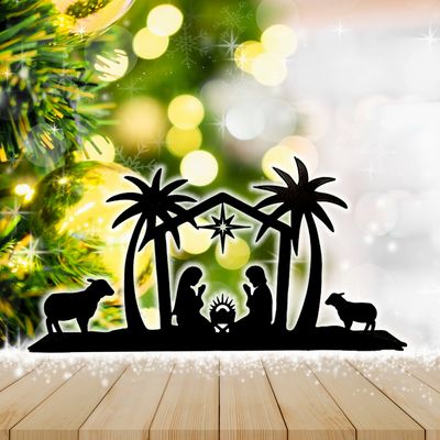 Aplique de Metal Navideño 21cmx10.5cm