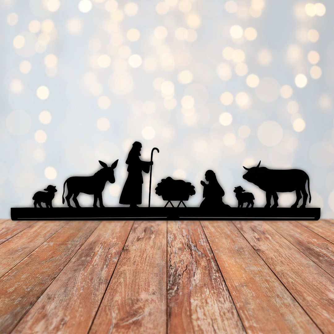 Aplique de Metal Navideño 31.5cmx8cm
