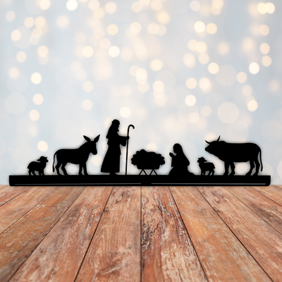 Aplique de Metal Navideño 31.5cmx8cm