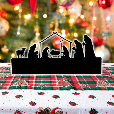 Aplique de Metal Navideño 26.5cmx12cm