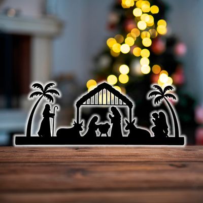 Aplique de Metal Navideño 31.5cmx11.5cm