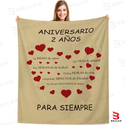 Cobija personalizada Aniversario 2 años