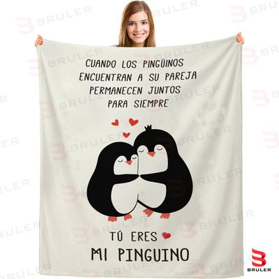 Cobija personalizada Pingüinos