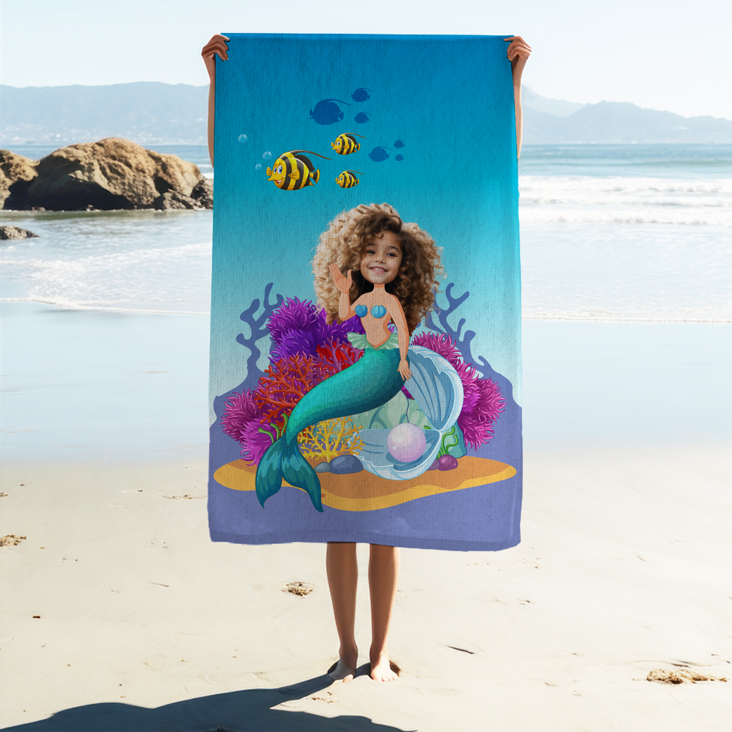 Toalla personalizada Sirena Kids