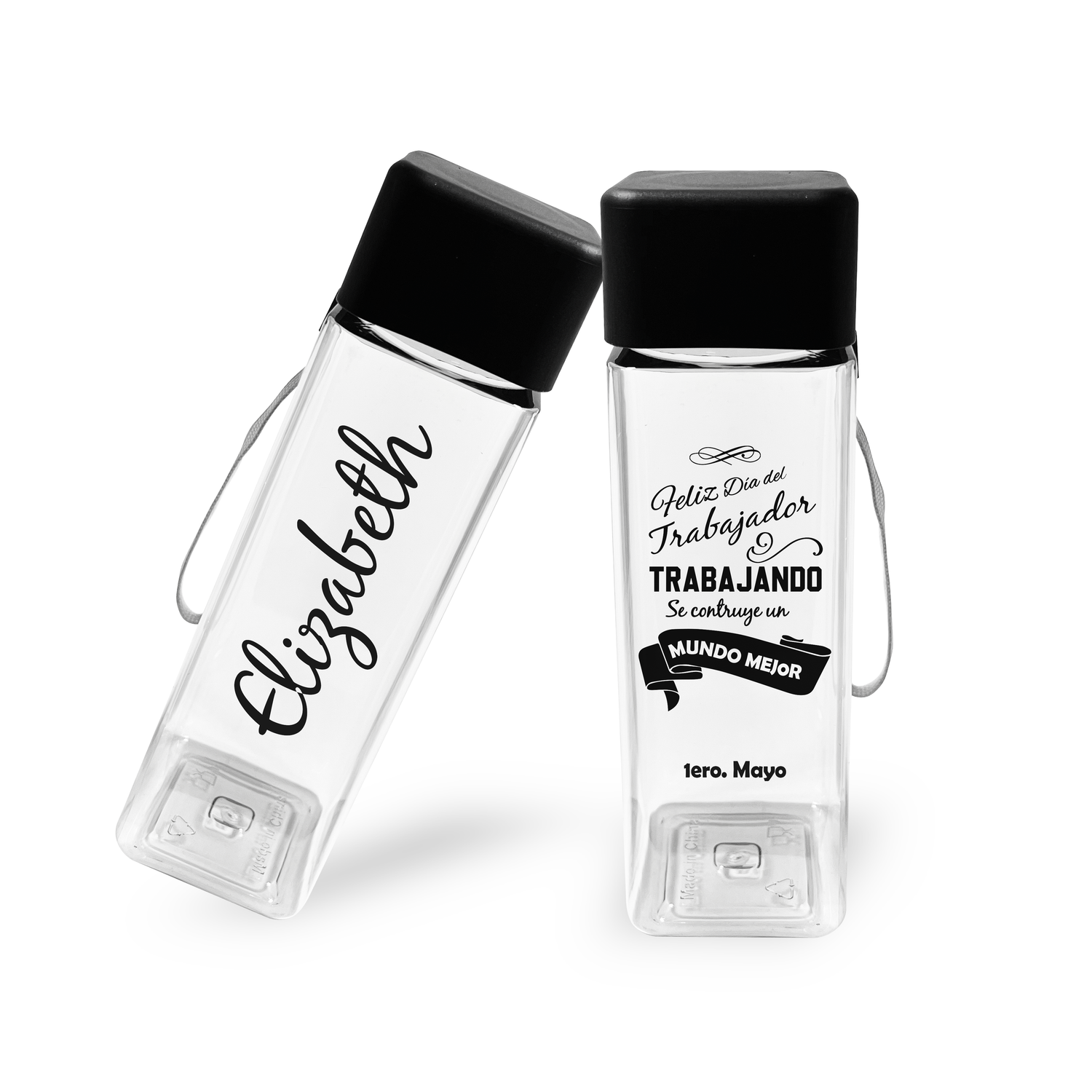 Tomatodo plástico con tapa negra 500ml día del trabajador Tomatodo plástico con tapa negra 500ml día del trabajador