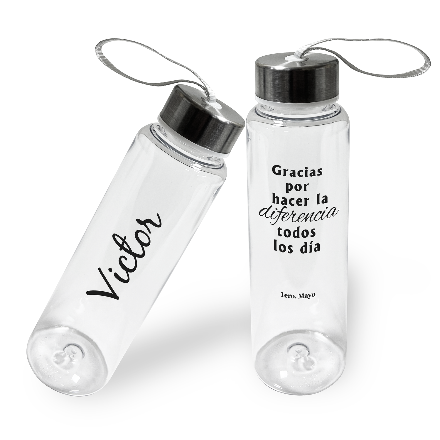 Tomatodo plástico 300ml tapa metálica día del trabajador