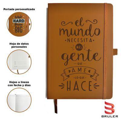 Cuaderno café A5 día del Trabajador
