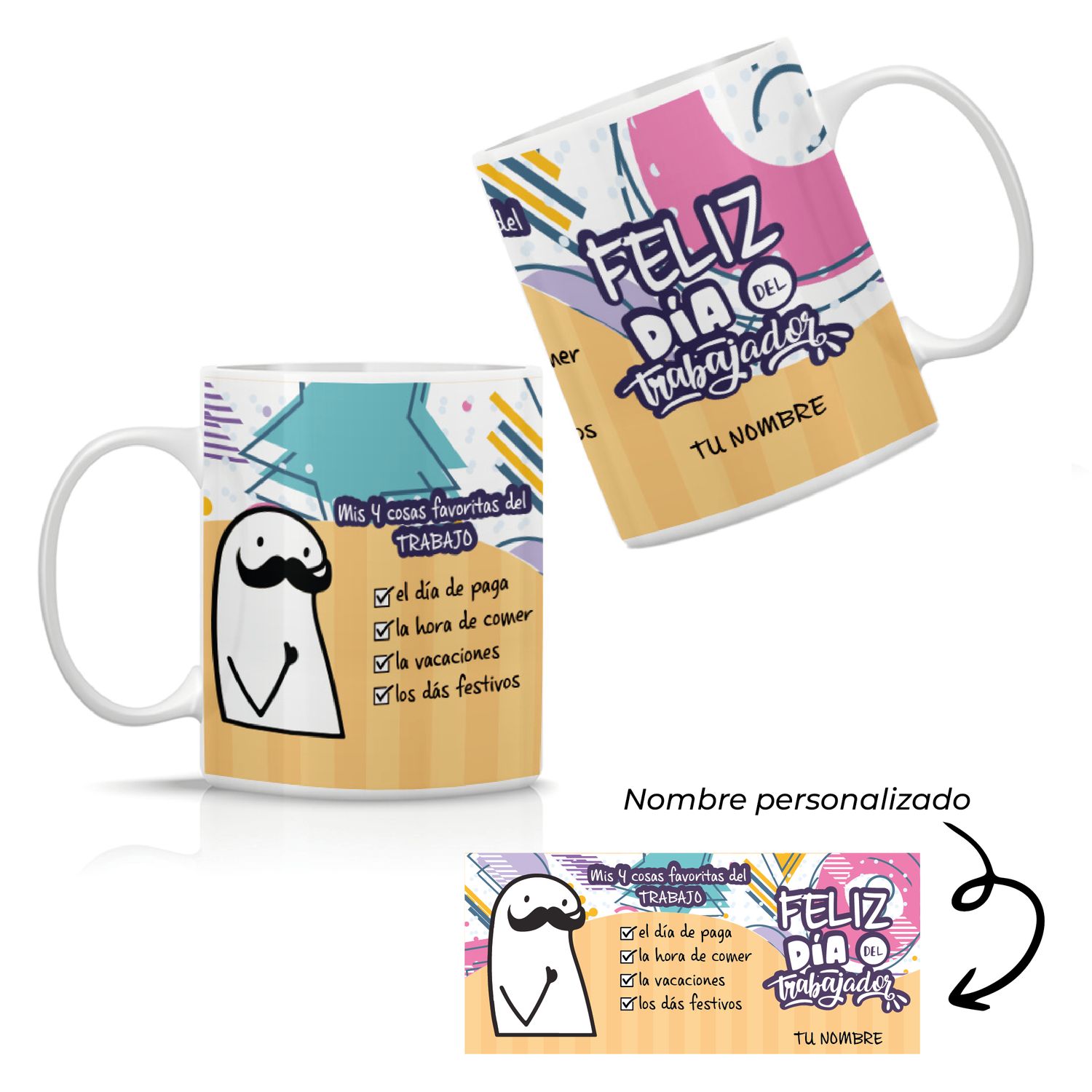 Taza sublimada trabajador mis cosas favoritas
