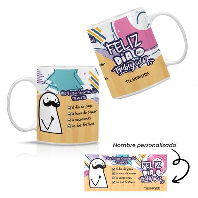 Taza sublimada trabajador mis cosas favoritas