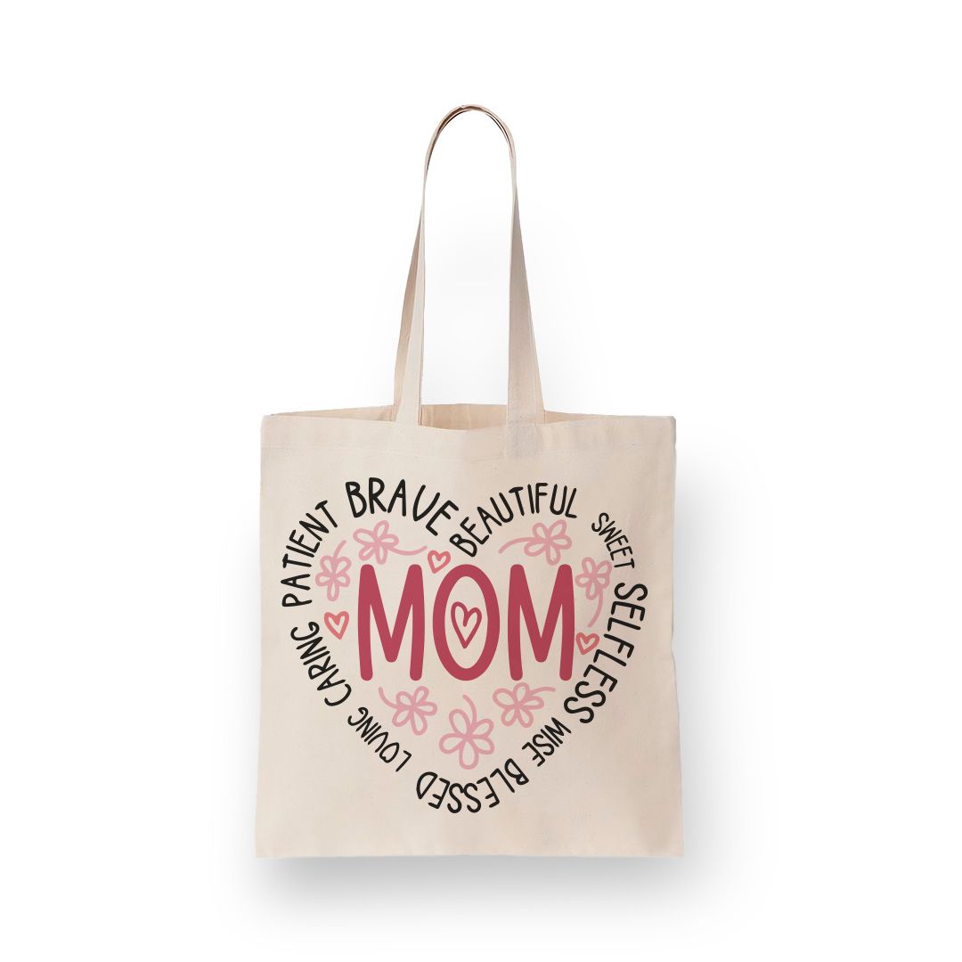 Bolso en lienzo mom corazon