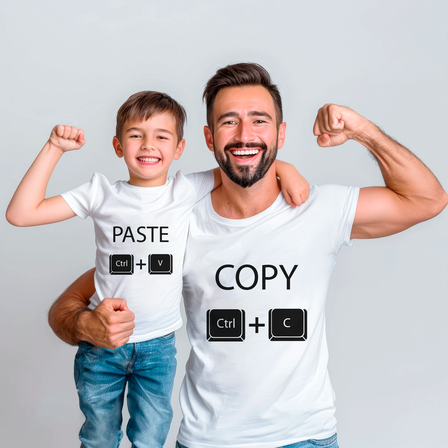Papá hijo camiseta Control