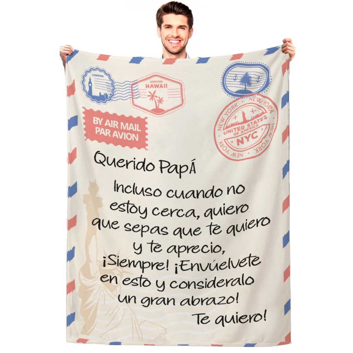 Cobija personalizada día del padre 11