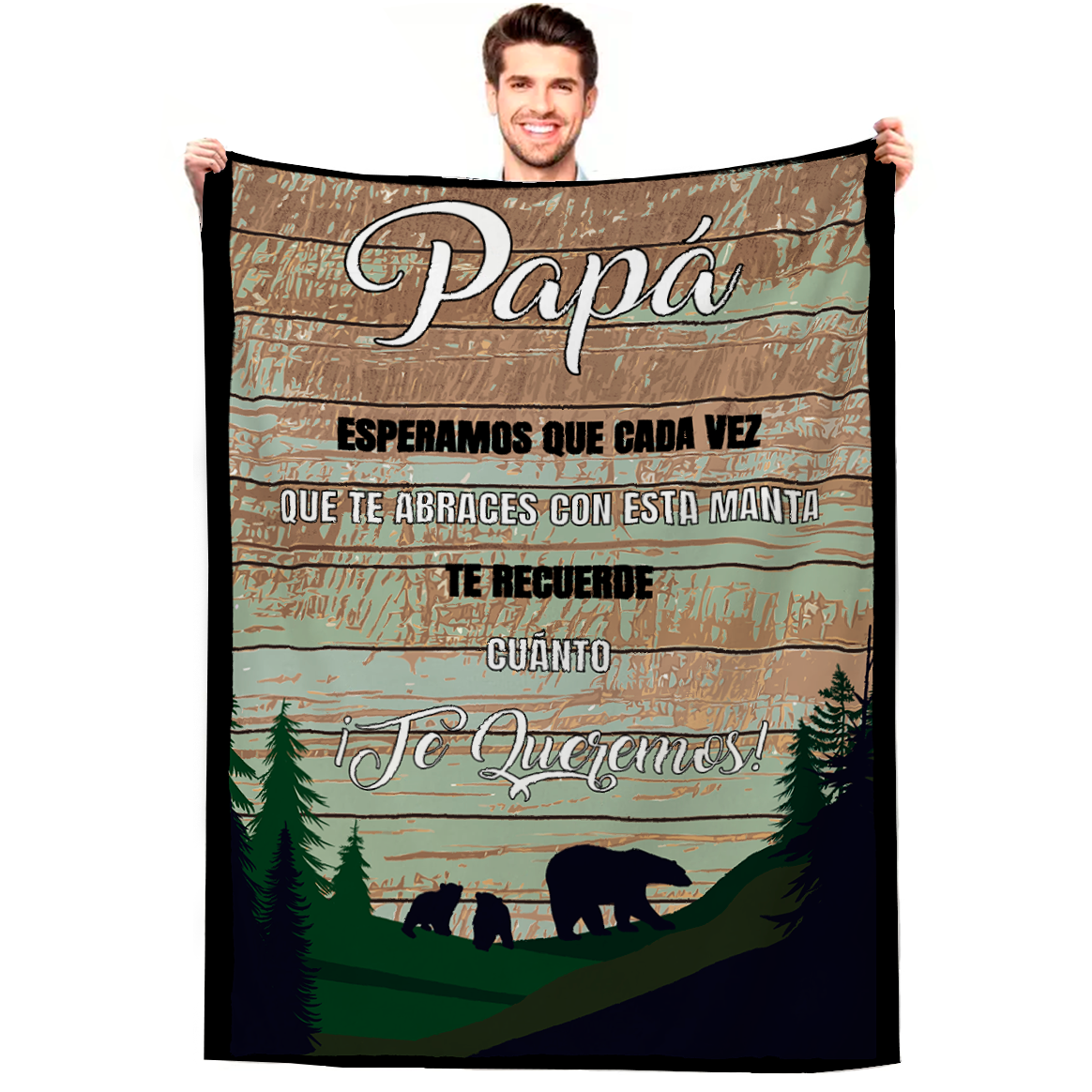 Cobija personalizada día del padre 14