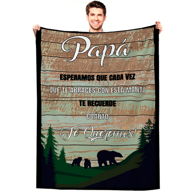 Cobija personalizada día del padre 14