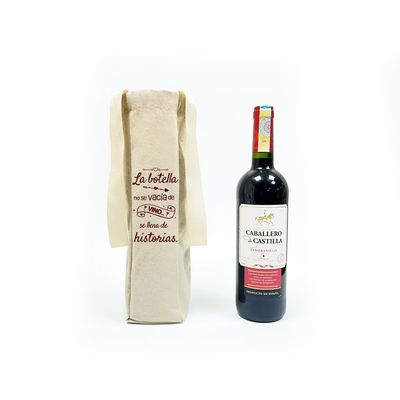 Bolso de vino individual con fuelle