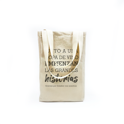 Bolso de vino doble con fuelle