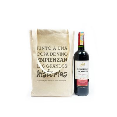 Bolso de vino doble con fuelle