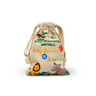 Bolsos en lienzo con cordón 10x15cm