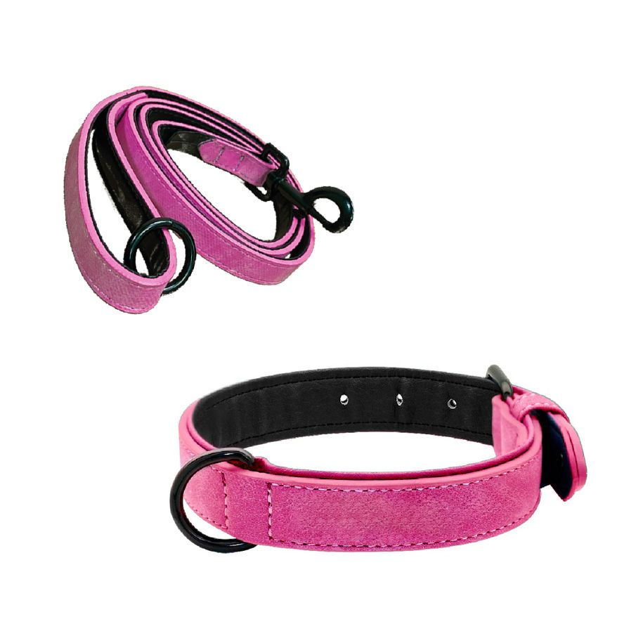 Collar de perro o gato rosa personalizado