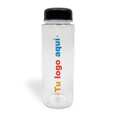 Tomatodo plástico con tapa negra redondo  500ml