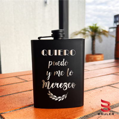 Caminera negra 8oz personalizada