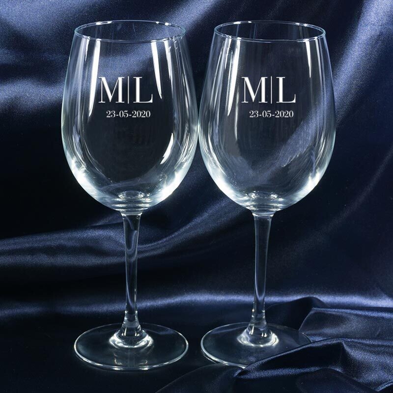 Copa de vino grabado personalizada