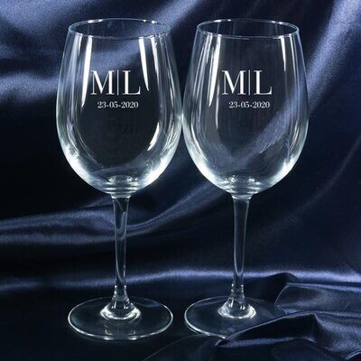 Copa de vino grabado personalizada
