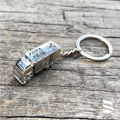 Llavero 3D camión acero inoxidable personalizado