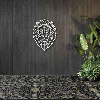 Cuadro decorativo Leon en metal 75x100 cm