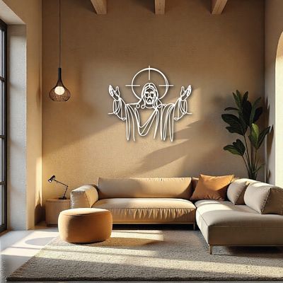 Cuadro decorativo Cristo 100x90 cm