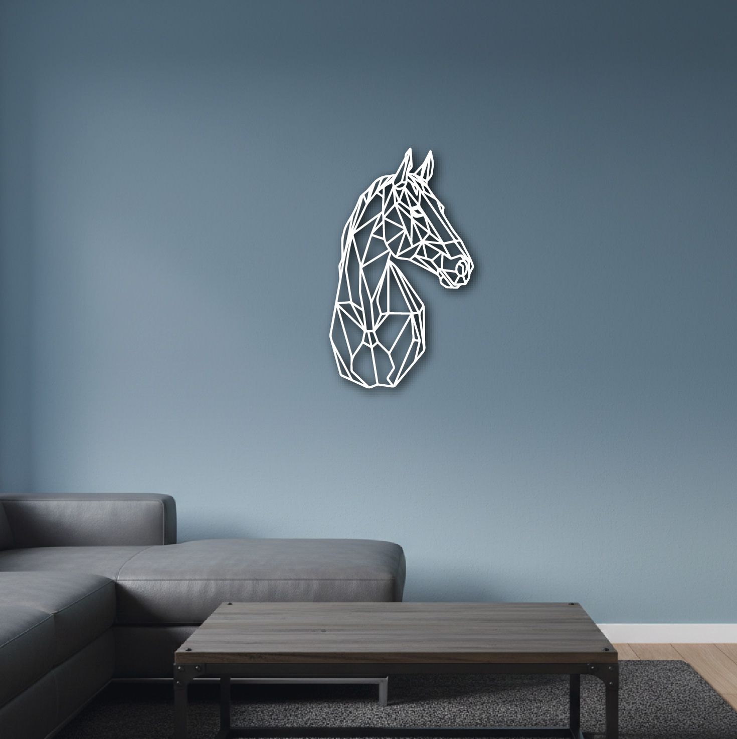 Cuadro decorativo Caballo en metal 60x100cm