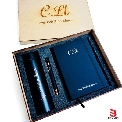 Combo tumbler digital + Esfero + Cuaderno