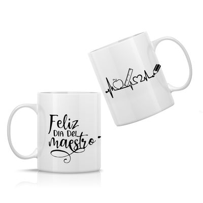 Taza sublimada blanca Día del Maestro 2