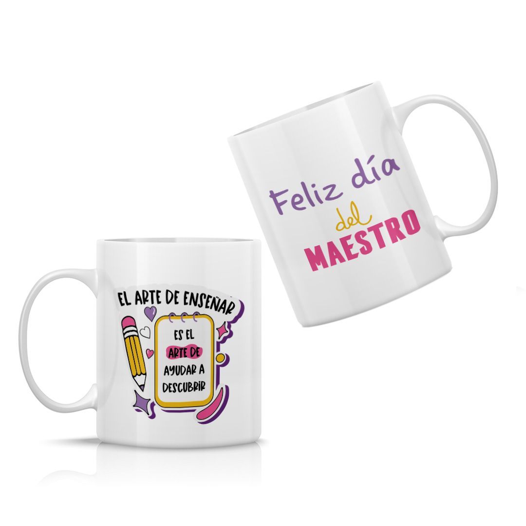 Taza sublimada blanca Día del Maestro 1
