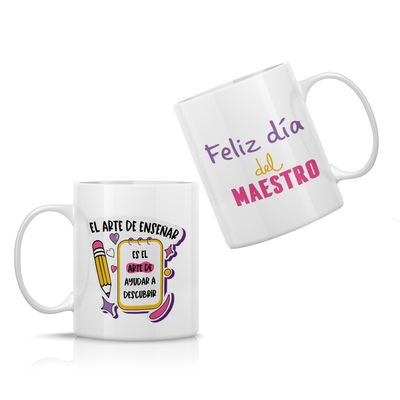 Taza sublimada blanca Día del Maestro 1