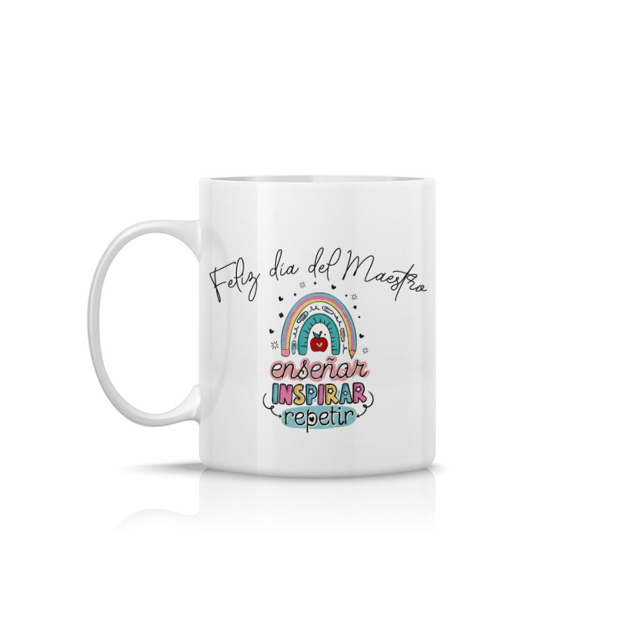 Taza sublimada blanca Día del Maestro 8