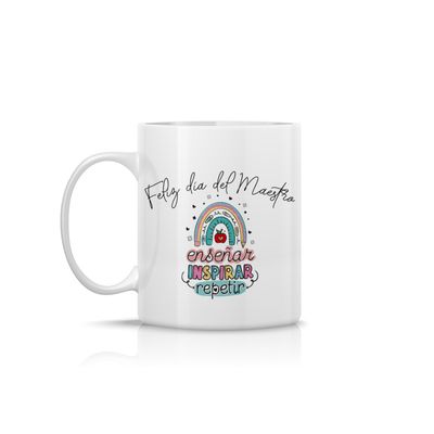 Taza sublimada blanca Día del Maestro 8