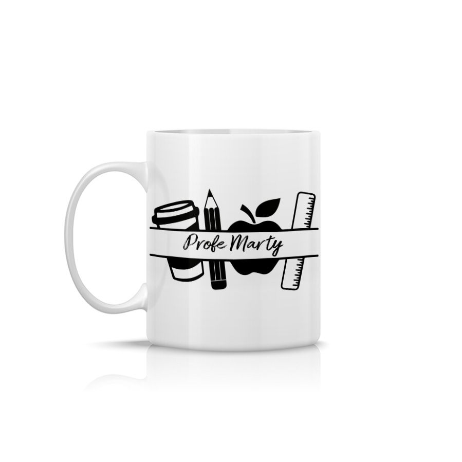 Taza sublimada blanca Día del Maestro 5