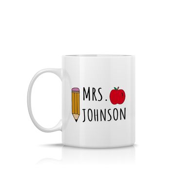 Taza sublimada blanca Día del Maestro 6