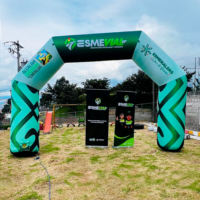 Combo 3 Arco Inflable 6x4 + 2 Roll up