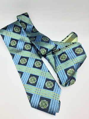 Steven Land 8- Silk Tie and Hanky (New without tags)