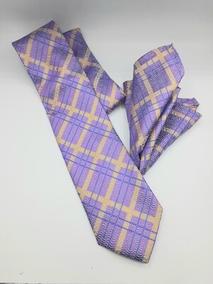 Steven Land 6- Silk Tie And Hanky (New without tags)