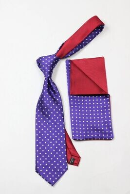 Red Bottom -Tie and Hanky RB10 (Purple)